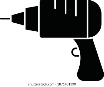Drill machine. Vector Icon 