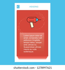 Drill  mobile vertical banner design design. Vector