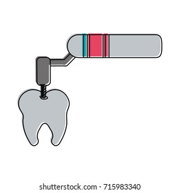 drill on molar tooth dentistry instrument icon image 