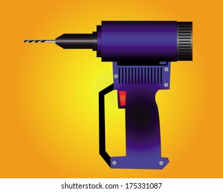 drill and drill on an orange background