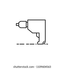 drill outline icon. Element of construction icon for mobile concept and web apps. Thin line drill outline icon can be used for web and mobile on white background