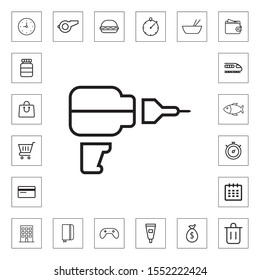 Drill outline icon illustration isolated vector sign symbol