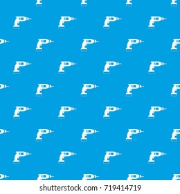 Drill pattern repeat seamless in blue color for any design. Vector geometric illustration