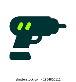 drill perforator tool icon or logo illustration