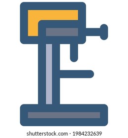 Drill Press In Color Filled Outline Icon 