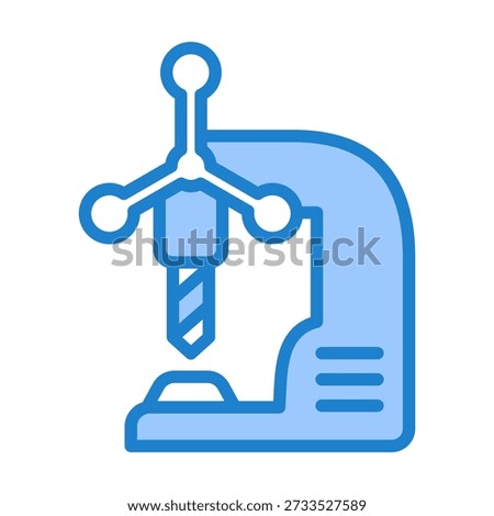 Drill Press Icon With Blue Color For Production Management