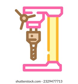 drill press tool work color icon vector. drill press tool work sign. isolated symbol illustration