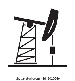 drill refinery plant isolated flat style icon vector illustration design