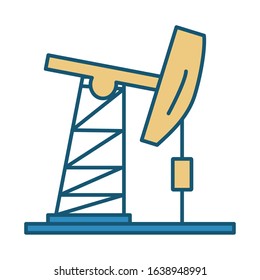 drill refinery plant isolated icon vector illustration design