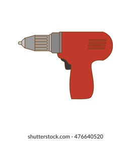 drill  repair and fix construction tools electronic equipment vector illustration