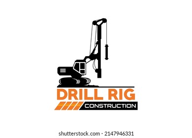 Drill Rig Logo Template Vector Heavy Stock Vector (Royalty Free ...