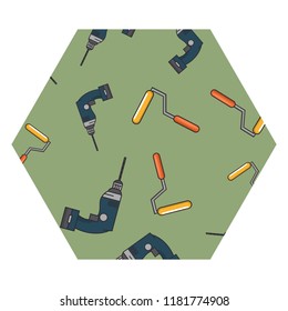 Drill and roll paint hexagon frame