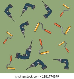 Drill and roll paint pattern background