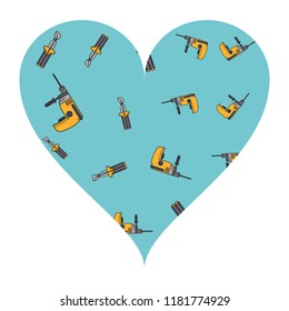 Drill and screwdriver heart frame