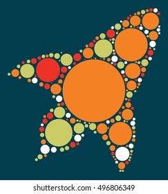 Drill shape vector design by color point
