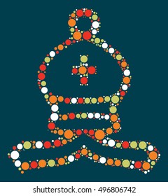 Drill shape vector design by color point
