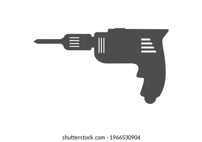 Drill. Silhouette for a stamp or stencil for scrapbooking and decorative embossing, template for die cutting. Flat style.