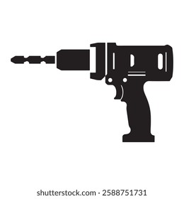 Drill silhouette vector icon illustration