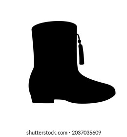 Drill team boots silhouette icon. Clipart image isolated on white background svg