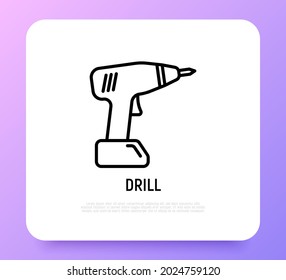 Icono de línea delgada. Ilustración vectorial moderna de la herramienta de trabajo.
