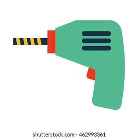 drill tool construction icon vector illustration design