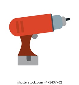 drill tool construction repair icon. Flat and Isolated design. Vector illustration