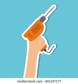 drill tool design, vector illustration