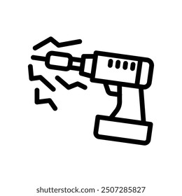 drill tool icon design on white background