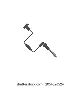 Drill tool icon logo design template vector