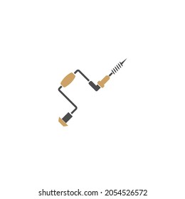 Drill tool icon logo design template vector