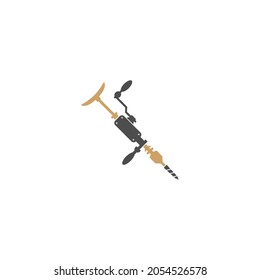 Drill tool icon logo design template vector