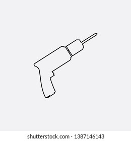 drill tool icon sign signifier vector