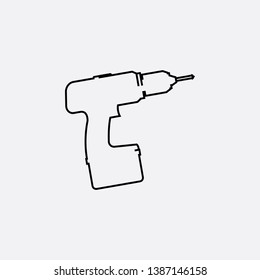 drill tool icon sign signifier vector