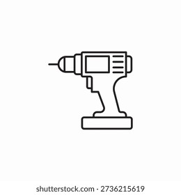drill tool icon sign vector