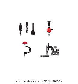 Drill tool icon vector illustration,construction icon and background.