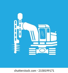 Drill tool icon vector illustration,construction icon and background.