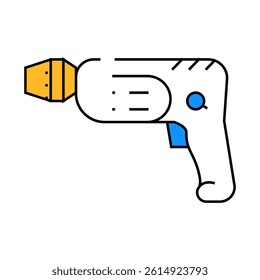 drill tool line icon vector. drill tool sign. isolated symbol illustration