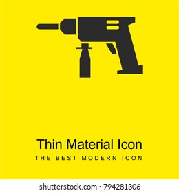 Drill tool to make holes bright yellow material minimal icon or logo design