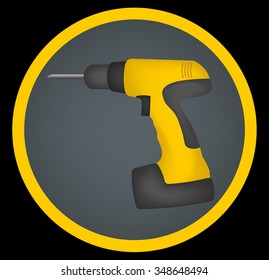 drill, tools, building, icon