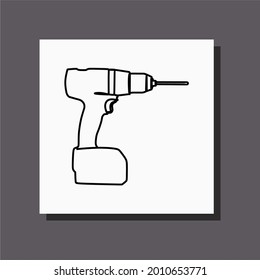 drill tools oneline art continuous