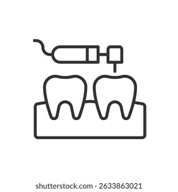 Drill Tooth Icon - Root Canal Icon