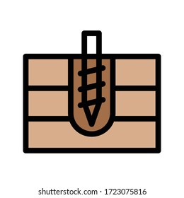 drill vector flat color icon 