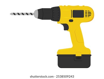 Drill vector flat design isolated on white background