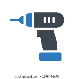 drill vector glyph color icon 