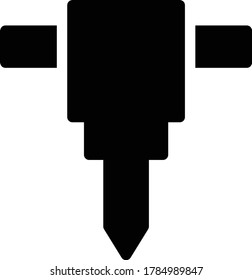 drill vector glyph flat icon 