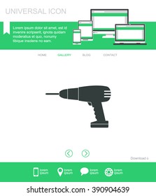 Drill vector icon.