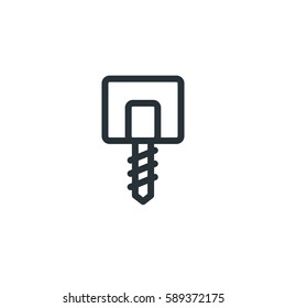 Drill vector icon, hole symbol. Modern, simple flat vector illustration for web site or mobile app