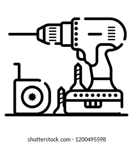 Drill vector icon. Illustration 