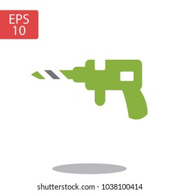 Drill vector icon. Illustration isolated for graphic and web design.