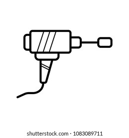 Drill vector icon. Illustration isolated for graphic and web design.
